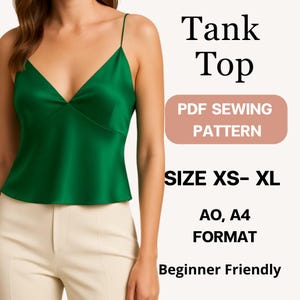 Strappy Top  Sewing Pattern PDF | Size  XS-4XL |A4 A0 Printable Digital Download / Easy pattern for beginner