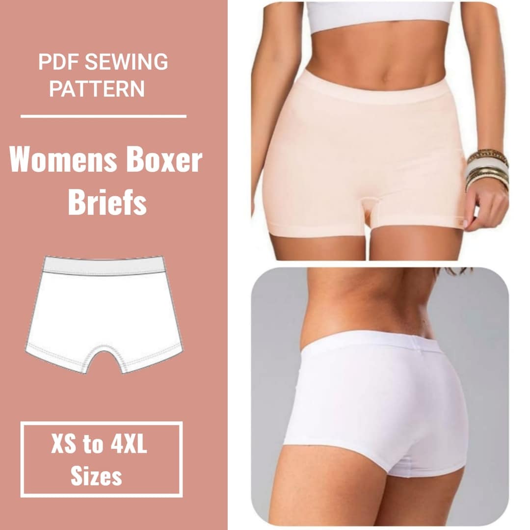 Pattern for Women's Boxer Briefs Sewing Pattern in Pdfsizes XS to 4X  Immediate Download 