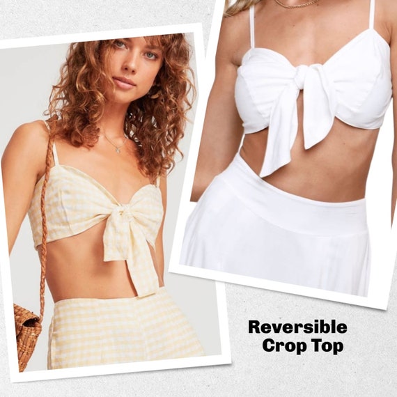 Tie Knot Front Crop Top Sewing Pattern Reversible Crop Top Sizes