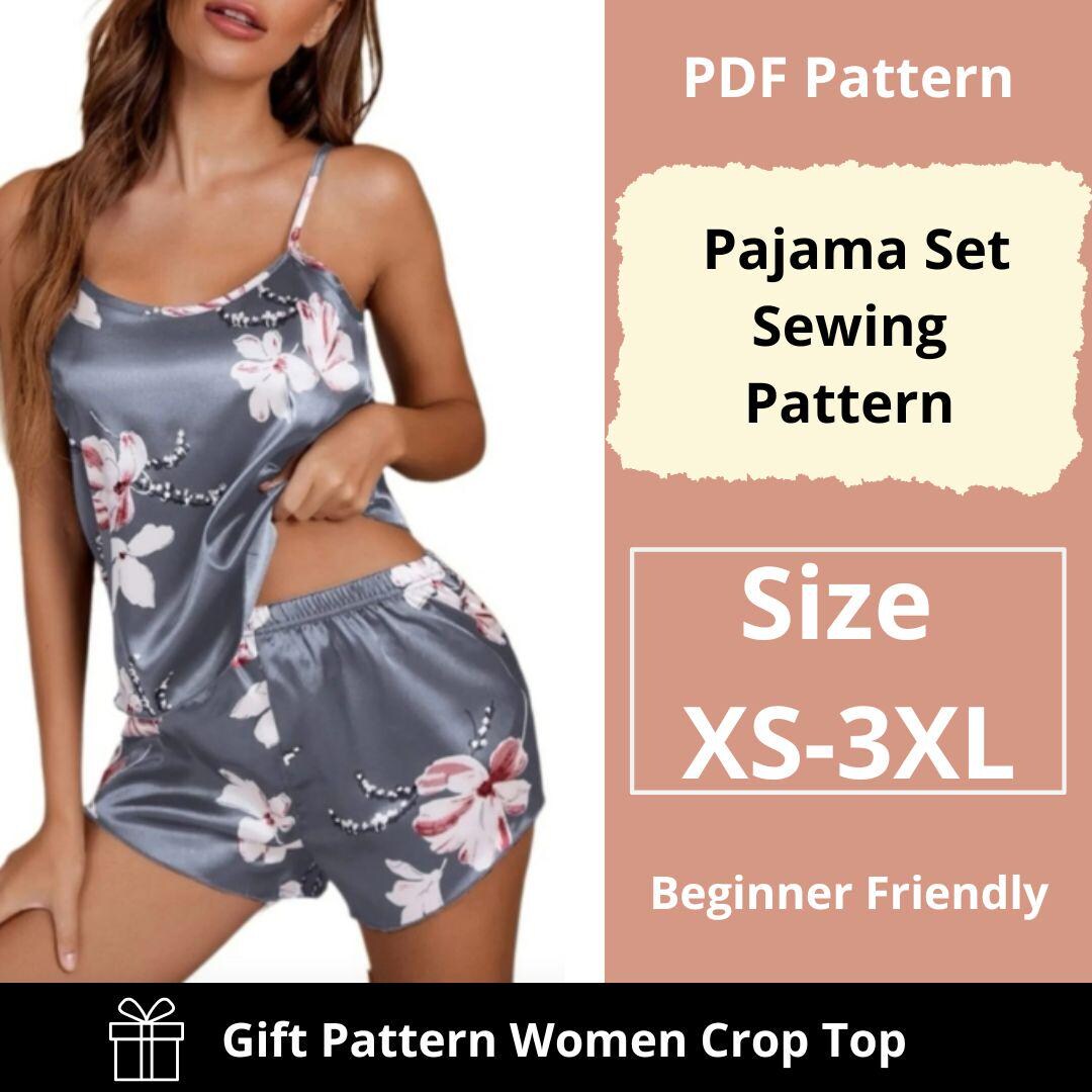 Pajama Set Sewing Pattern Sizes XS to 3XL Instant Download Easy Digital ...