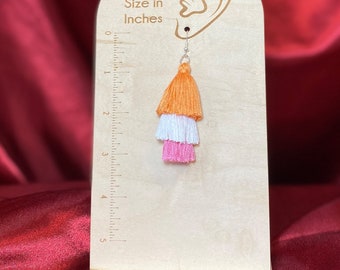 Lesbian Pride Tassel Earrings