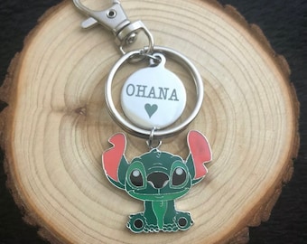 Ohana Charm Keyring Lilo And Stitch Ohana Means Family Key Chain Key Ring UK