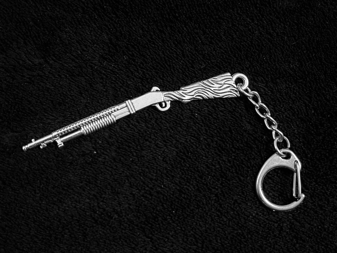 3D Gun Shotgun Keyring Chain the Walking Dead Revolver Rick Grimes Gun