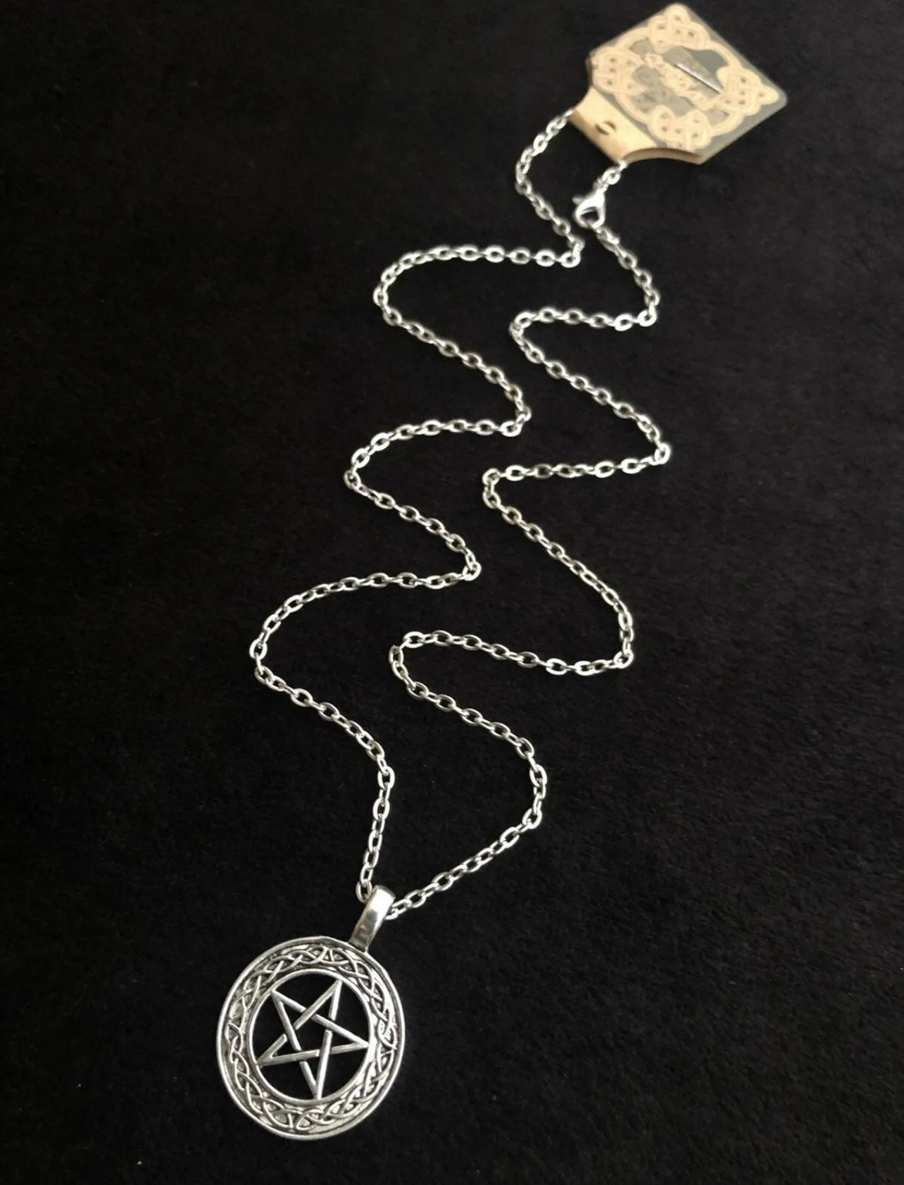Skyrim Collana pentagramma soprannaturale per uomo Scatola in acciaio