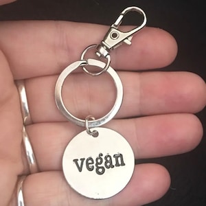 Vegan Geschenk Charme Schlüsselbund Vegan Schlüsselring Vegetarier Liebe Tiere Kuh Schwein Huhn Reduzieren Sie CO2-Emissionen Rette den Planeten Fleisch ist Tod