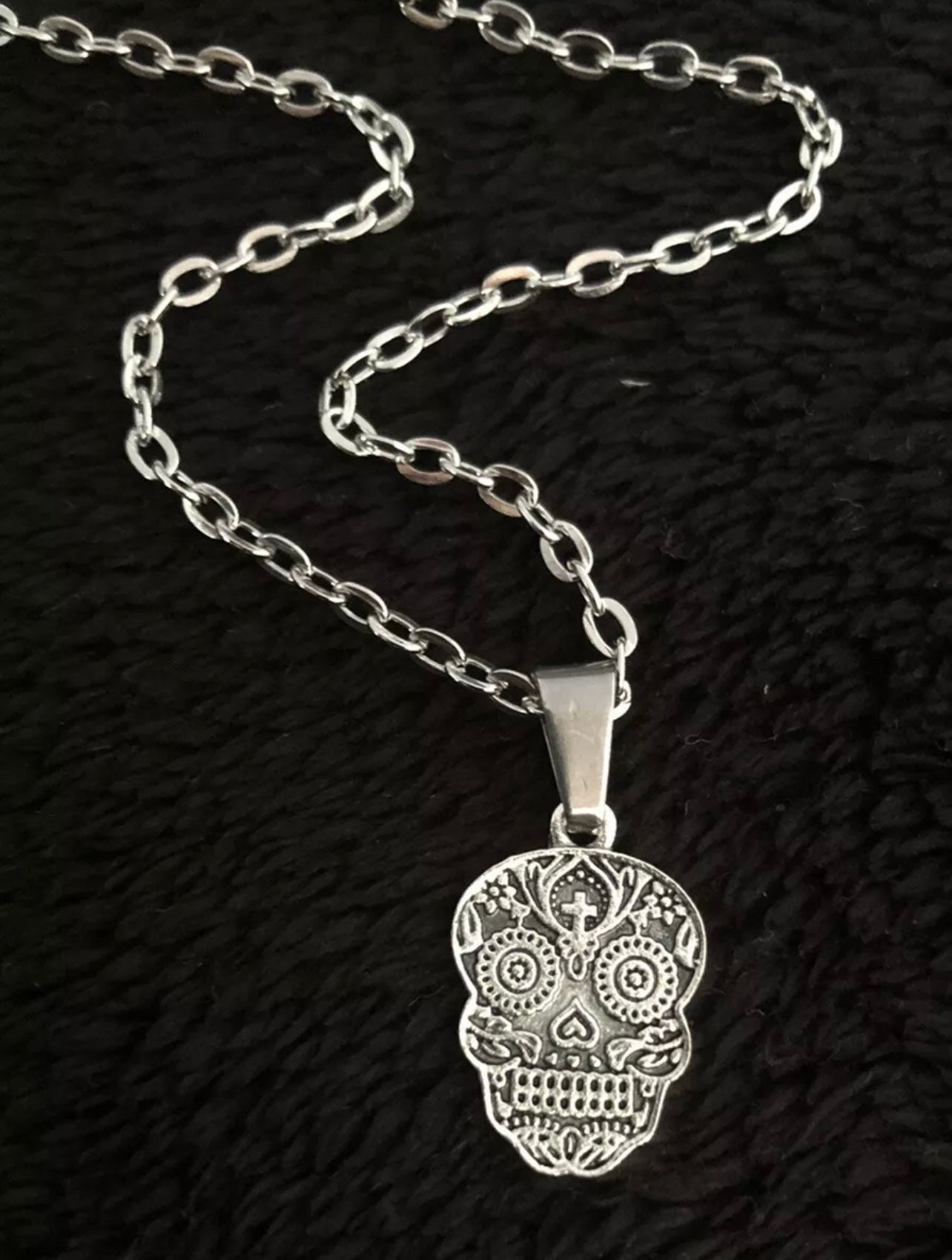 1 Pezzo Girocollo In Velluto Nero Con Pendente A Barra Lunga - Foto 10