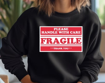 Impressionnant sweat-shirt fragile, poignée avec soin