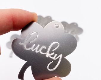 Lucky shamrock DIY Charm - Stainless steel - USA Made