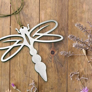 Dragonfly ornament  - Optional Engraving - Stainless steel and hand painted - Made in USA