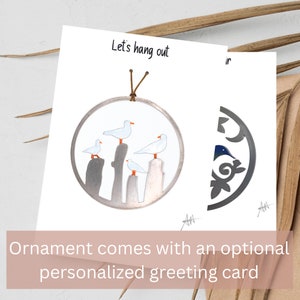 an ornament comes with an option of personalized greeting card