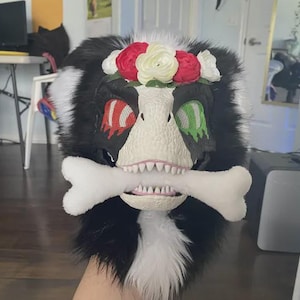 Custom Dino Mask Fursuit Head - Fully Furred (READ DESCRIPTION)