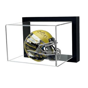 Framed Wall Mount Football Mini Helmet Display Case, UV Protecting, Clear Acrylic
