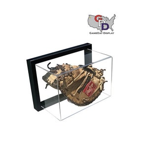 Framed Acrylic Wall Mount Baseball Glove Display Case by GameDay Display