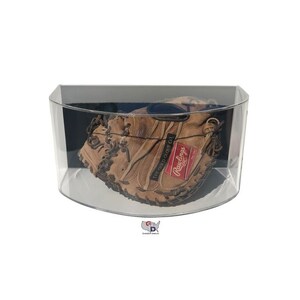 Curved Acrylic Wall Mount Baseball Glove Display Case by GameDay Display