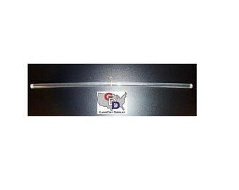 Clear Acrylic Jersey Display Hanger, 18.5 Inches, Brass Hook, for Sports Jersey Cases