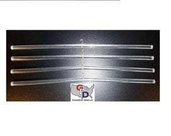 Jersey Display Jersey Hanger, Clear Acrylic, Brass Hook, 4-Pack