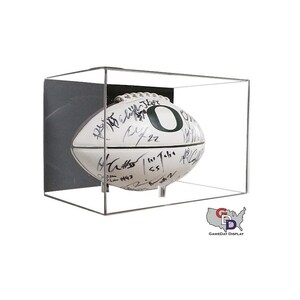 Acrylic Wall Mount Full Sized Football Display Case by GameDay Display