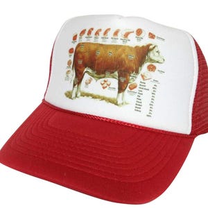 Beef Cuts Trucker Hat Mesh Hat vintage snapback hat adjustable unworn