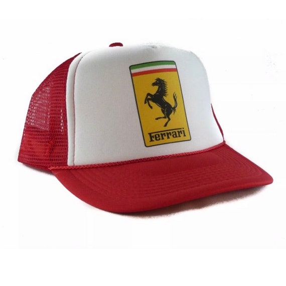 Ferrari Trucker Hat Vintage Snapback Hat Cappello in rete Red - Etsy Italia