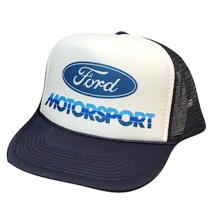 Ford Motorsport Trucker Hat | Adjustable Trucker Foam Navy Hats | Trendy Trucker Mesh Hats | Retro Vintage Trucker Hat | Snapback Hats Man