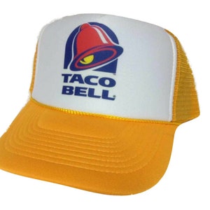 Taco bell Trucker Hat | Vintage Trucker Hat | Adjustable Trucker Foam Yellow Hat | Snapback Hats | Trucker Hat Man | Trendy Trucker Mesh Hat