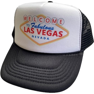 Welcome to Vegas Trucker Hat Mesh Hat vintage snapback hat adjustable unworn