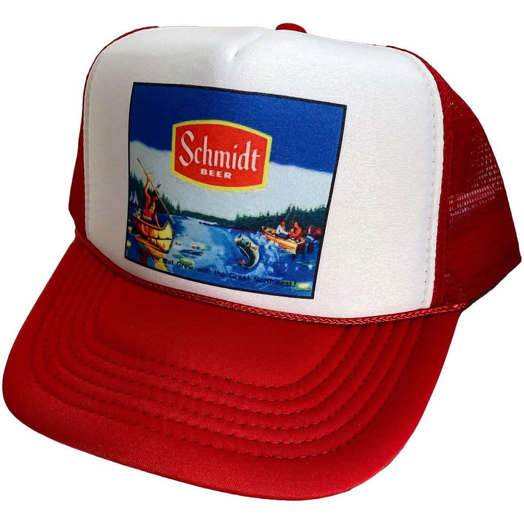Schmidt Beer Trucker Hats Trendy Trucker Mesh Hats Retro Etsy