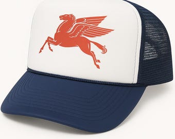 Mobil Trucker Hats | Vintage Trucker Hat | Adjustable Trucker Foam Navy Hats | Snapback Hats | Trucker Hat Man | Trendy Trucker Mesh Hats