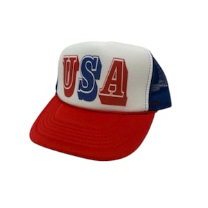 USA Trucker Hat Mesh Hat vintage snapback hat adjustable unworn