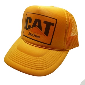 Cat Trucker Hat | Vintage Trucker Hat | Adjustable Trucker Foam Yellow Hat | Snapback Hat | Trucker Hat Man | Trendy Trucker Mesh Hat