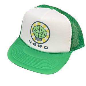 Nerd Trucker Hat Mesh Hat vintage snapback hat adjustable unworn
