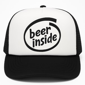 Beer Inside Trucker Hat Mesh Hat vintage snapback hat adjustable unworn