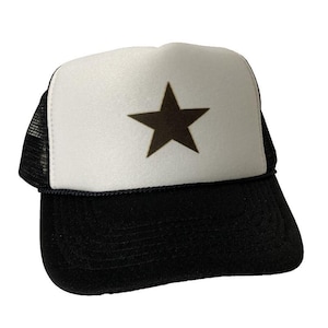 Black Star Trucker Hat Mesh Hat vintage snapback hat adjustable unworn
