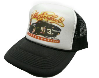 Dale Earnhardt Trucker Hat Vintage Snapback Hat Mesh hat Black Hat adjustable unworn