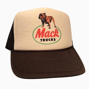 Mack Trucks Trucker Hat | Adjustable Trucker Foam Brown Hat | Trendy Trucker Mesh Hat | Retro Vintage Trucker Hat | Snapback Hat Mans