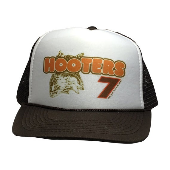Hooters 7 Trucker Hat Adjustable Trucker Foam Brown Hats Trendy