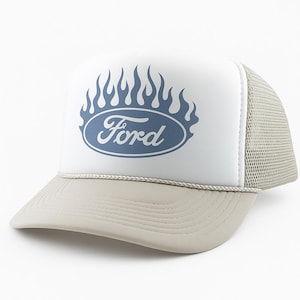 Ford Trucker Hat | Vintage Trucker Hat | Adjustable Trucker Foam Grey Hat | Snapback Hat | Trucker Hat Man | Trendy Trucker Mesh Hat