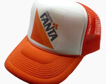 Fanta Trucker Mützen | Verstellbare Trucker Foam Orange Hüte | Trendy Trucker Mützen | Retro Vintage Trucker Mütze | Hysteresenhüte Mans