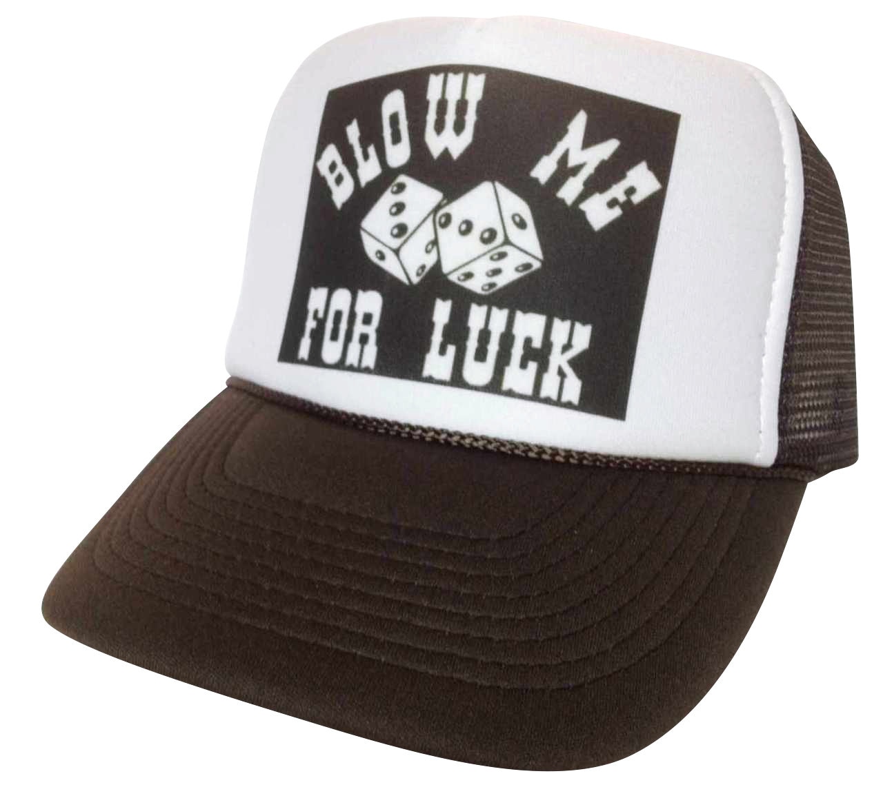 Schlagen Sie mich für Glück durch Trucker-Mütze | Verstellbare Trucker-Mütze aus Schaumstoff in Schwarz | Trendige Trucker-Mütze | Retro Vintage Trucker Mütze | Snapback-Hut für Herren