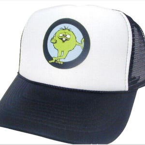 Monster middle finger Trucker Hat Mesh Hat vintage snapback hat adjustable unworn