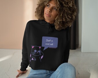 Cool Cat Cropped Hoodie