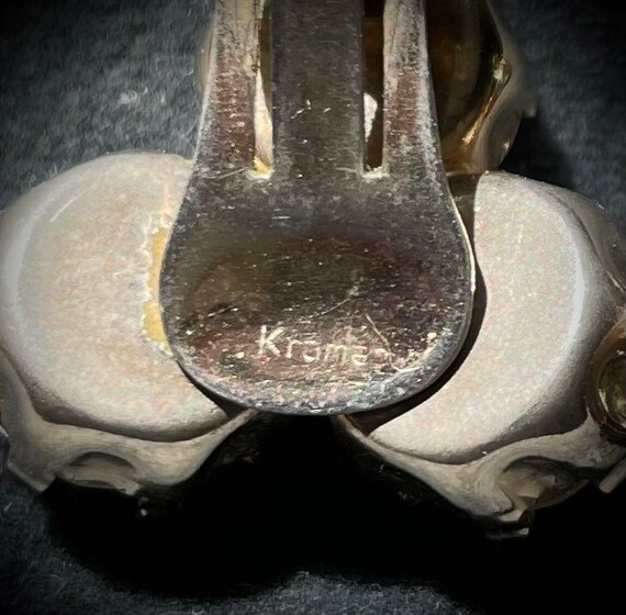 Signed Large Kramer Sparkling Aurora Borealis Cli… - image 4