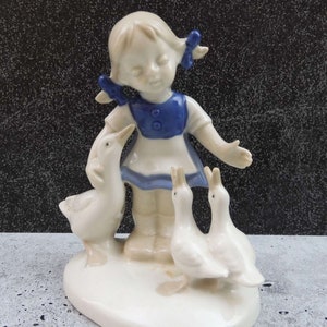 Vintage Porcelain Girl by Lippelsdorf GDR