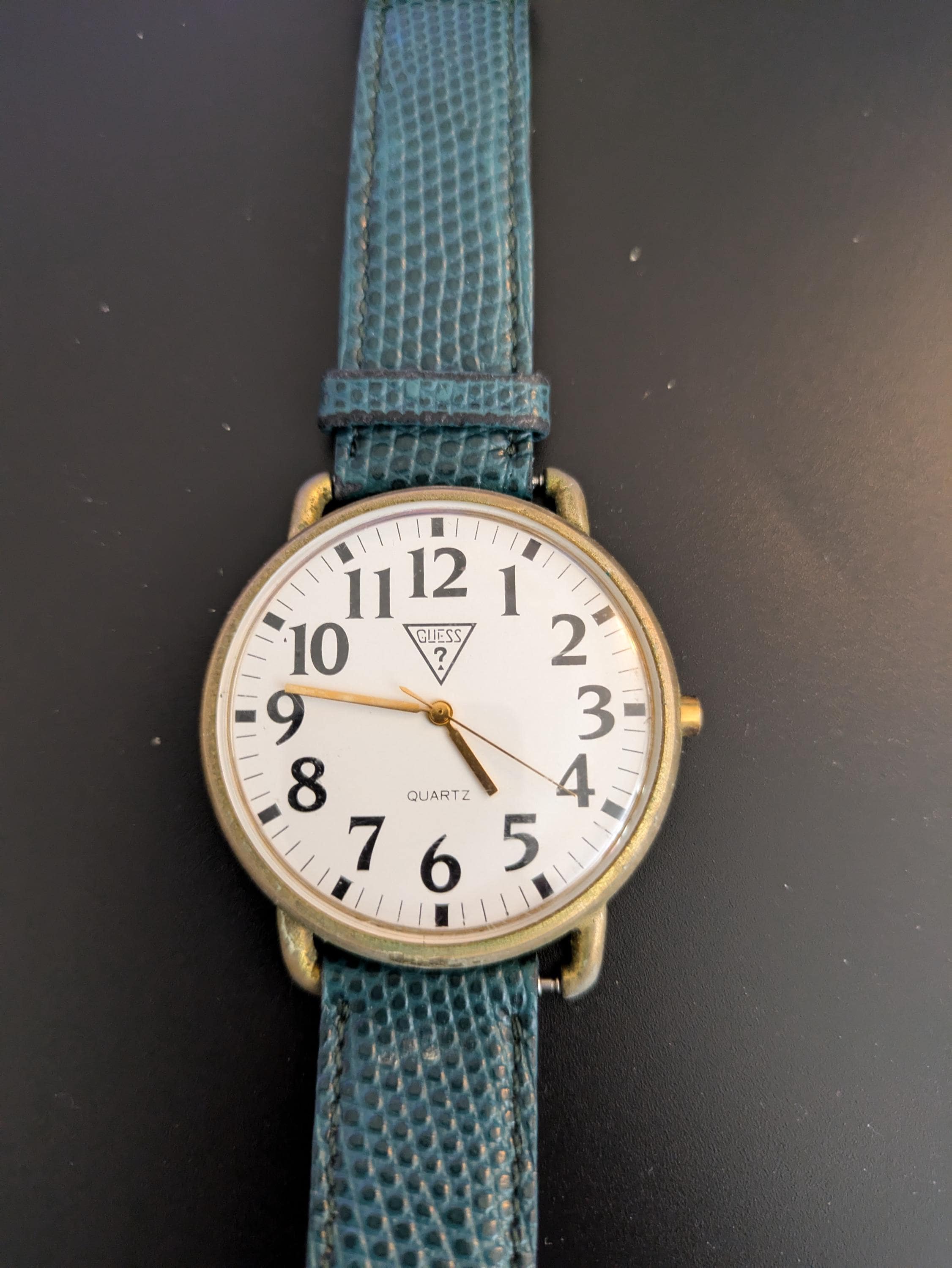 Vintage Guess Quartz Watch 1988 Large Dial Easy Reader - Etsy