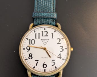 Vintage Guess Quartz Watch 1988 Large Dial Easy Reader