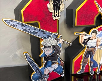 Black Clover, anime, 3d Numbers
