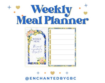Lemon Weekly Meal Planner, lista della spesa stampabile (download digitale)