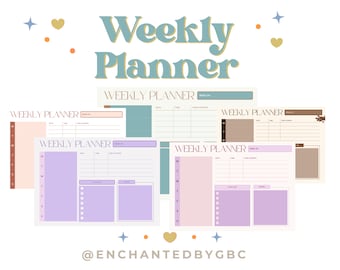 Planner settimanale magnetico per i pasti, lista della spesa (design stampabile)