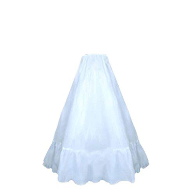 A-Line Crinoline Petticoat Slip Semi Full Hoopless Wedding Bridal Gown Layered underskirt for Women Halloween Costume S M L 2435 waist image 2