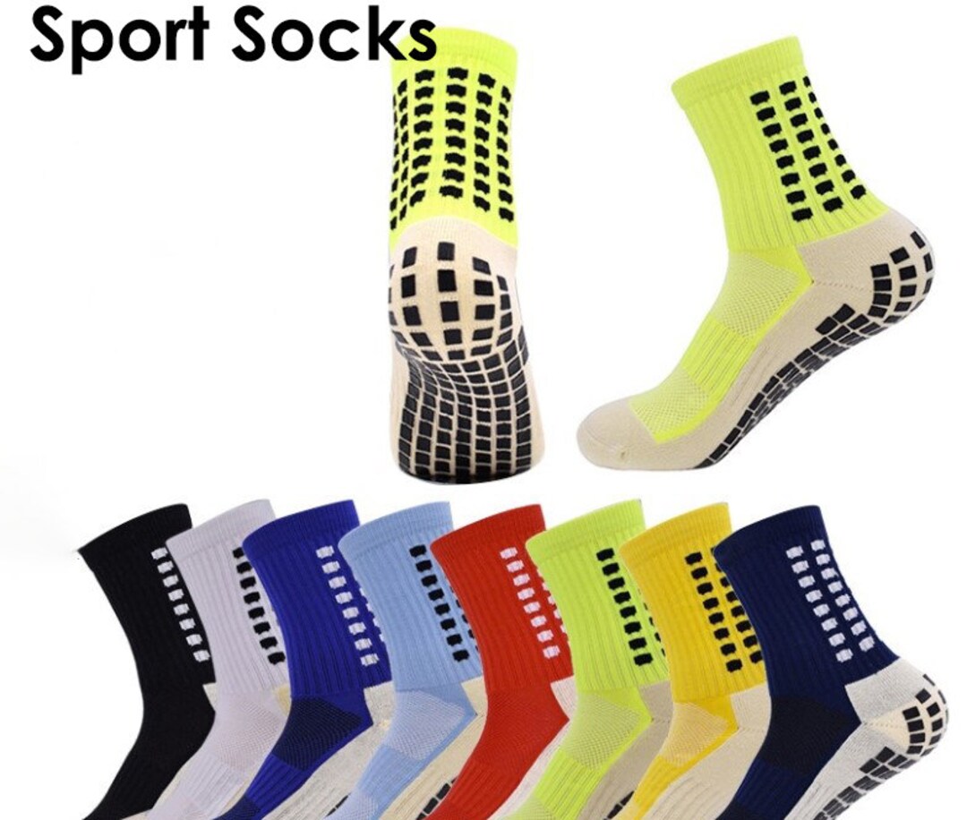 4 Pairs Pack Premium Soccer Anti Slip Socks Men Women Breathable Soccer ...